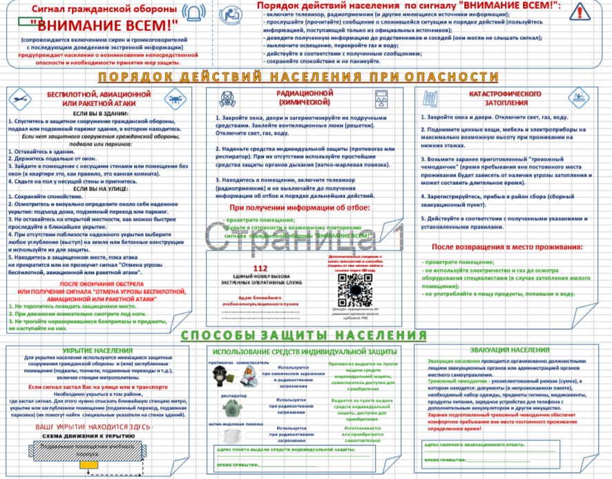 Информация по ГОЧС и ПБ